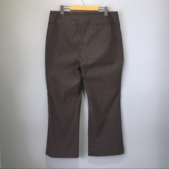Dalia Stretchy High-Waist Grey Ankle Crop Pants - Picture 7 of 7